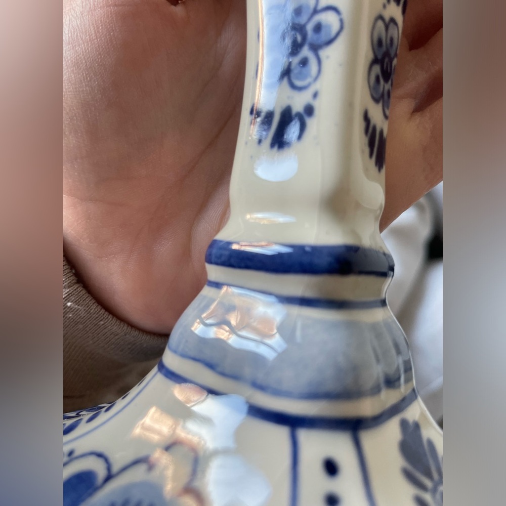 Delft Blue Hand-Made in Holland Candelstick Holders - Picture 12 of 14